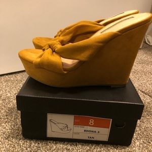 Suede Wedges NWT and box